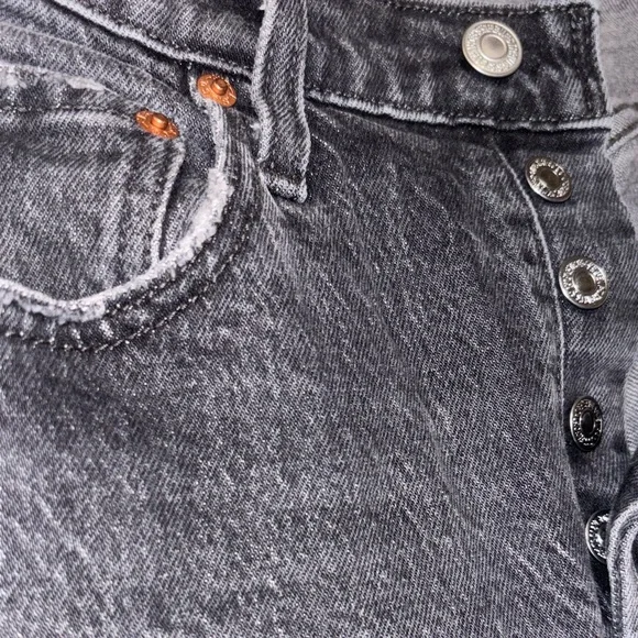 Free people Levi's high rise Women's ribcage straight leg Gray Jeans - Picture 11 of 12